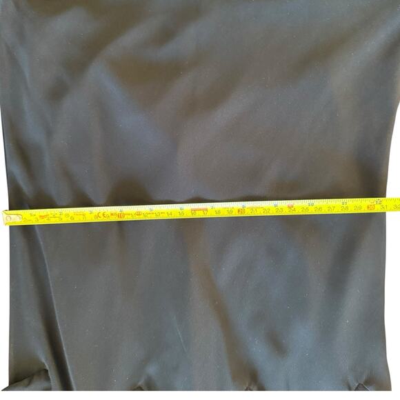 VTG Ruffle Asymmetrical Handkerchief Black Midi Dress Silky Fairy Whimsigoth Y2K - Picture 10 of 14